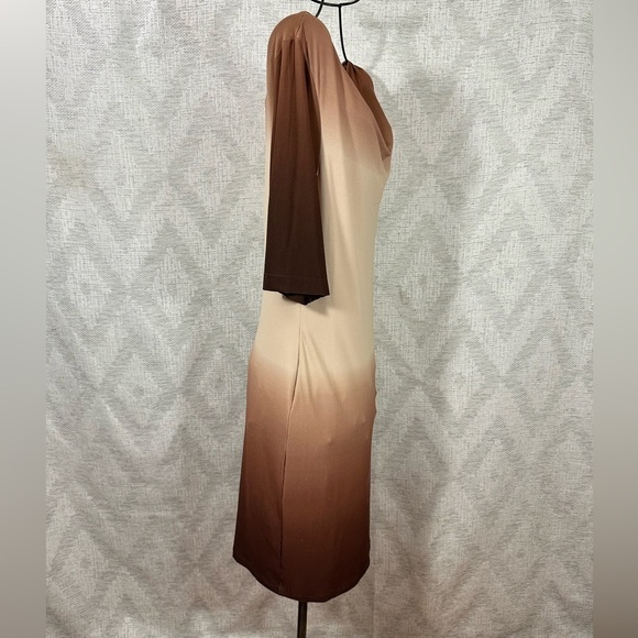 sublime x jay godfrey brown ombre cowl neck dress size S - Picture 6 of 11